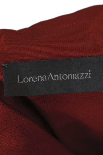 Lorena Antoniazzi Women Red Collared Long Sleeve Basic Blouse Size 42