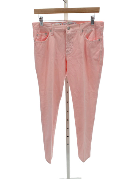 Fabrizio Gianni Jeans Womens Pink Ankle Pants Mid Rise 94% Cotton Size 8