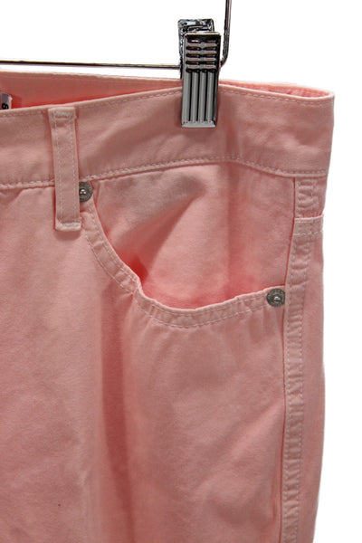 Fabrizio Gianni Jeans Womens Pink Ankle Pants Mid Rise 94% Cotton Size 8