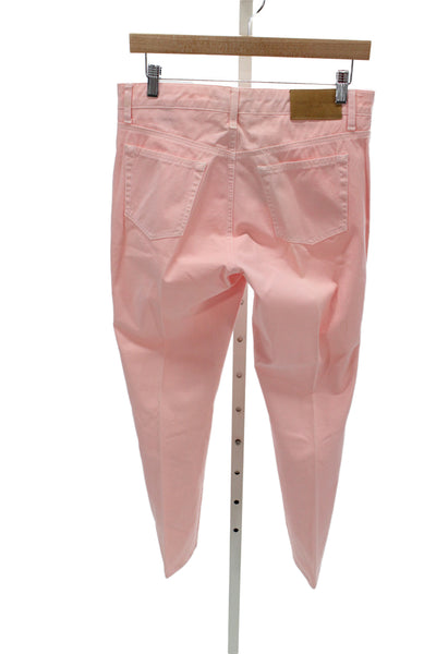 Fabrizio Gianni Jeans Womens Pink Ankle Pants Mid Rise 94% Cotton Size 8