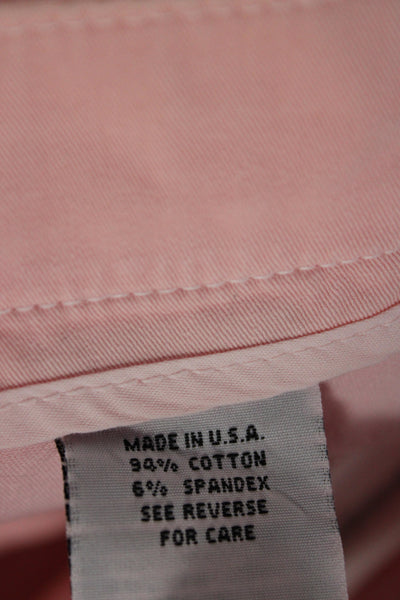 Fabrizio Gianni Jeans Womens Pink Ankle Pants Mid Rise 94% Cotton Size 8