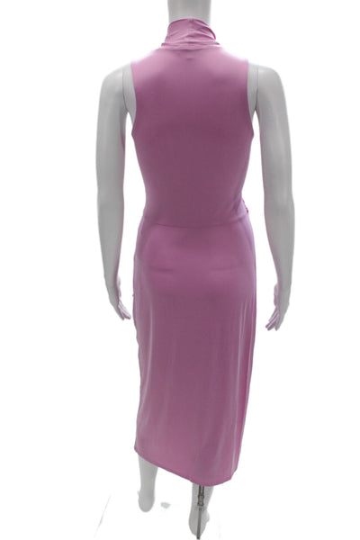 Rachel Rachel Roy Womens Wrap Dress Pink V-Neck Sleeveless Size L