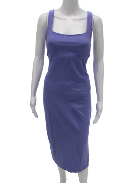 Beyond Yoga Women Bodycon Dress Purple Sleeveless Square Neck Knee Length Size L