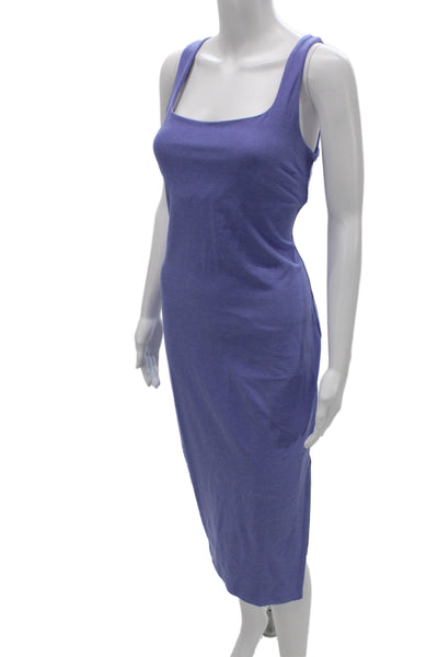 Beyond Yoga Women Bodycon Dress Purple Sleeveless Square Neck Knee Length Size L