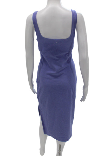 Beyond Yoga Women Bodycon Dress Purple Sleeveless Square Neck Knee Length Size L