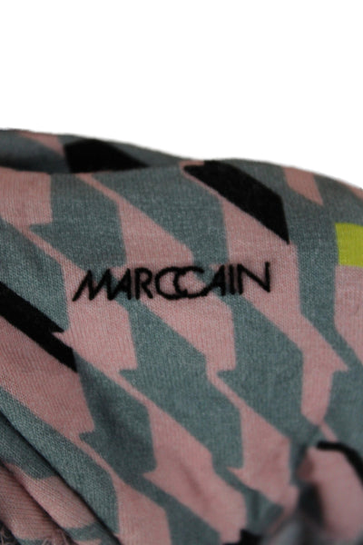 Marccain Women Jersey Turtleneck Long Sleeve Multicolor Geometric Size 4
