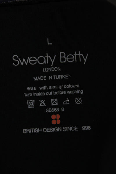 Sweaty Betty Womens Black Geometric Windbreaker Zip Size L