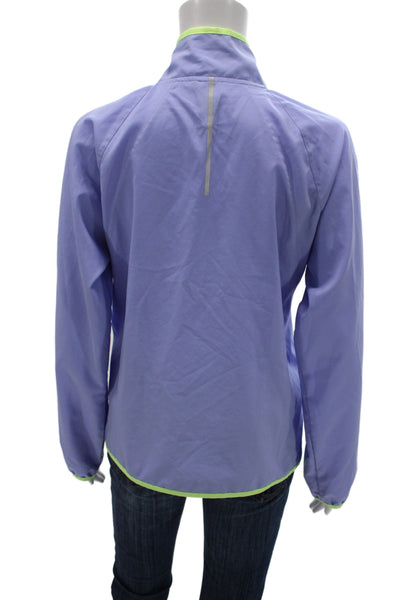 New Balance Womens Purple Windbreaker Jacket Zip Long Sleeve Size M