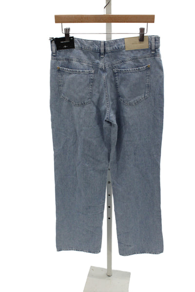 7 For All Mankind Women Straight Mid Rise Blue Jeans Size 30