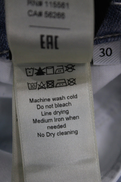 7 For All Mankind Women Straight Mid Rise Blue Jeans Size 30