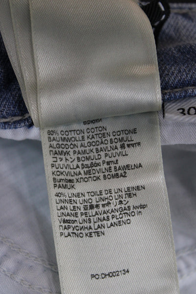 7 For All Mankind Women Straight Mid Rise Blue Jeans Size 30