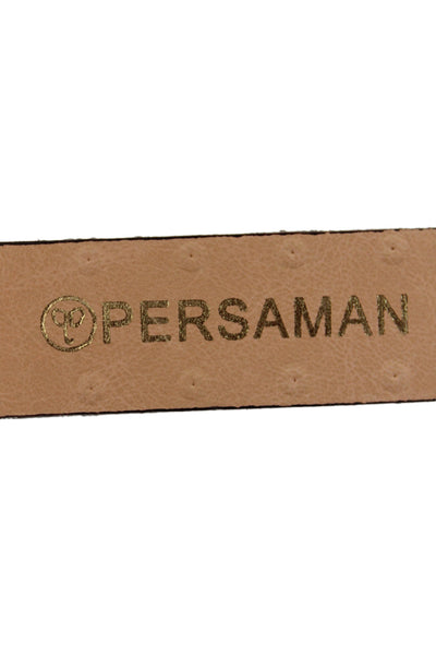 Persaman New York Womens Suede Studded Belt Brown Size 6