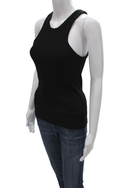 Agolde Women Black Basic Tank Scoop Neck Sleeveless Size M