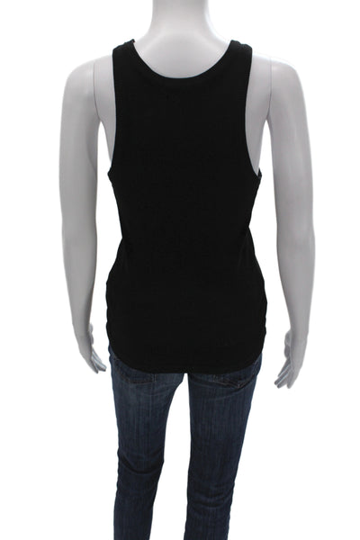 Agolde Women Black Basic Tank Scoop Neck Sleeveless Size M