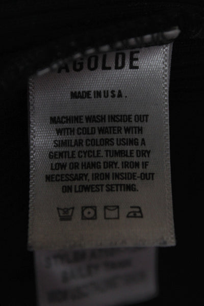 Agolde Women Black Basic Tank Scoop Neck Sleeveless Size M