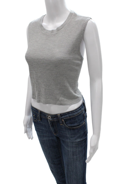 Beyond Yoga Women Gray Basic Sleeveless Tank Crewneck Athleisure Size M