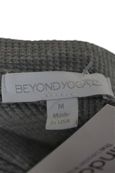 Beyond Yoga Women Gray Basic Sleeveless Tank Crewneck Athleisure Size M