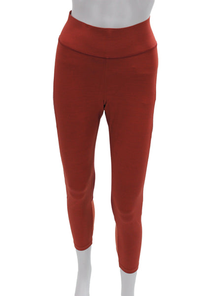 Outdoor Voices Womens Red Colorblock Cropped Leggings Athleisure Size L