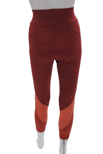 Outdoor Voices Womens Red Colorblock Cropped Leggings Athleisure Size L
