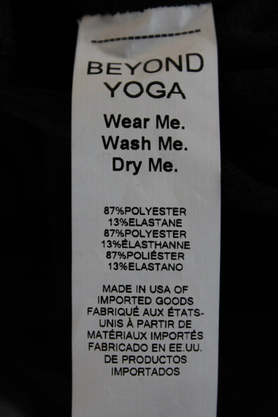 Beyond Yoga Womens Ankle Leggings Black 87% Polyester Size M