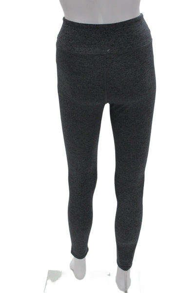 Carbon 38 Womens Ankle Leggings Gray Flecked Athleisure Pull On Size M
