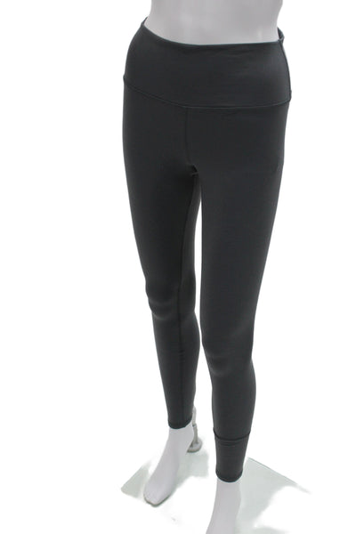 Alo Womens Black Ankle Leggings Athleisure Pull On Nylon Size M