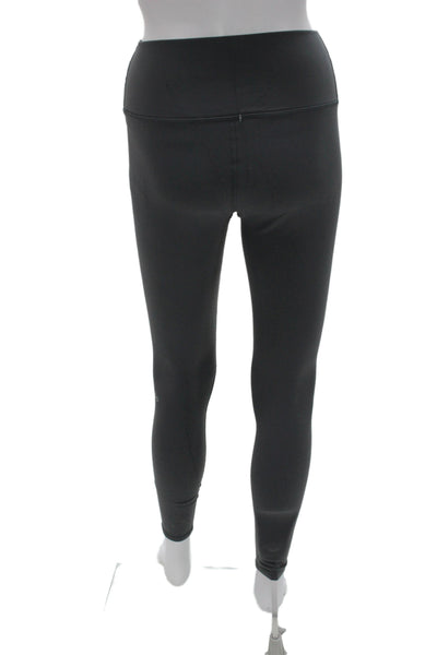 Alo Womens Black Ankle Leggings Athleisure Pull On Nylon Size M