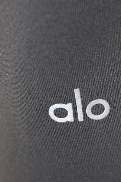 Alo Womens Black Ankle Leggings Athleisure Pull On Nylon Size M