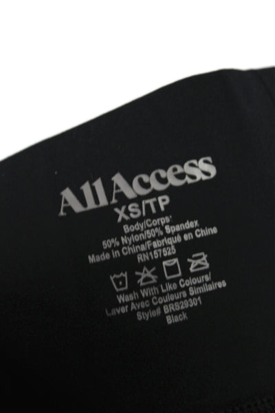 All Access Women Ankle Black Athleisure Leggings Nylon Blend Size XS
