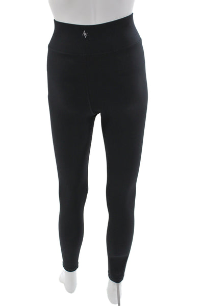 All Access Womens Athleisure Ankle Leggings Black Nylon Solid Size XS