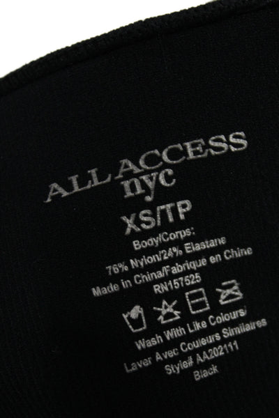 All Access Womens Athleisure Ankle Leggings Black Nylon Solid Size XS