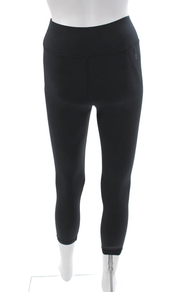 All Access Womens Black Capri Leggings 50% Nylon Athleisure Size XS