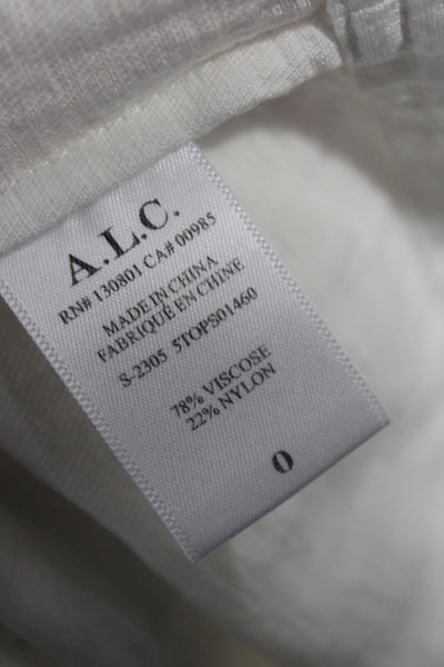 APC Women Camisole White Halter Viscose Button Sleeveless Size 0