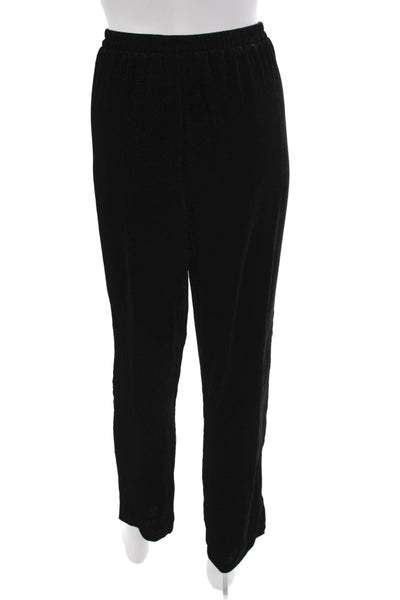 Johnny Was Women Bohemian Black Dress Pants Pull On Solid Rayon Size M