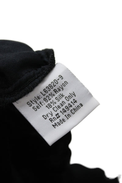 Johnny Was Women Bohemian Black Dress Pants Pull On Solid Rayon Size M