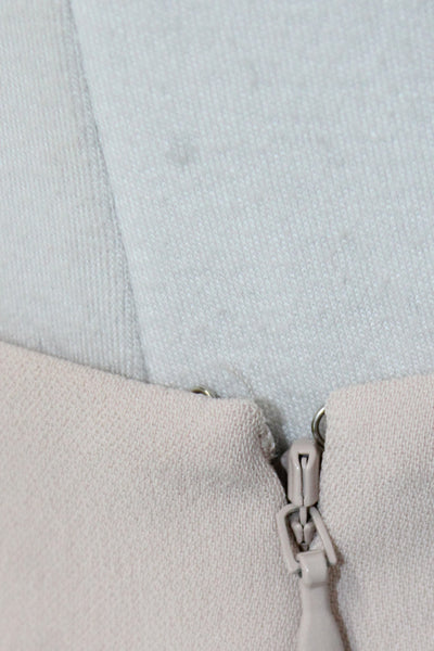 Thakoon Women Beige Trumpet Skirt Zip Knee Length Size 2