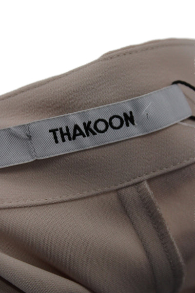Thakoon Women Beige Trumpet Skirt Zip Knee Length Size 2