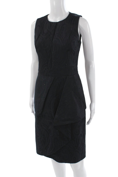 Michael Kors Women Sheath Dress Black Paisley Cotton Knee Length Size 4