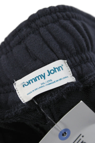 Tommy John Mens Black Drawstring Joggers Big & Tall Size 2XL