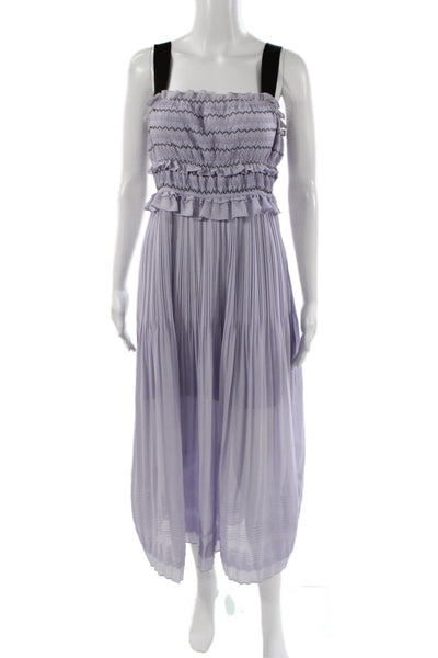 Three Floor Women Bohemian Purple Square Neck Sleeveless Maxi Dress Size 6