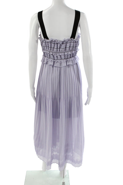 Three Floor Women Bohemian Purple Square Neck Sleeveless Maxi Dress Size 6