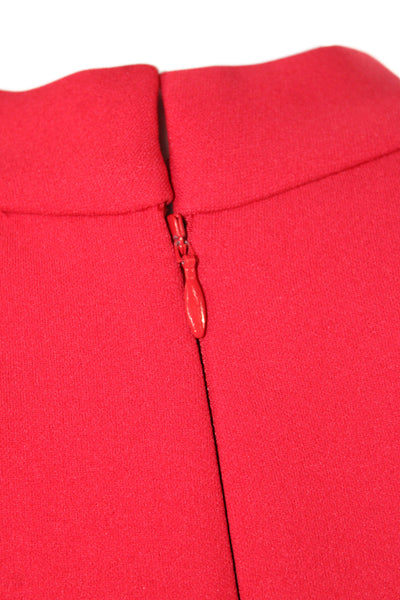 Designer Women Mermaid Long Red Dress High Neck Sleeveless Zip Size 2