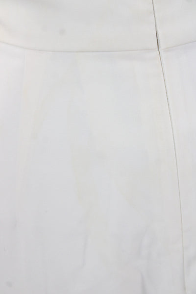 Jill Jill Stuart Women Halter Ivory Jumpsuit Zip Sleeveless Wedding Size 4