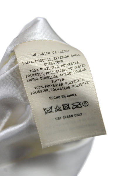 Jill Jill Stuart Women Halter Ivory Jumpsuit Zip Sleeveless Wedding Size 4