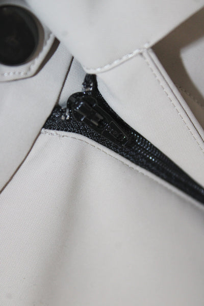 Theory Womens Jogger Pants Beige Zip Polyester Size XS