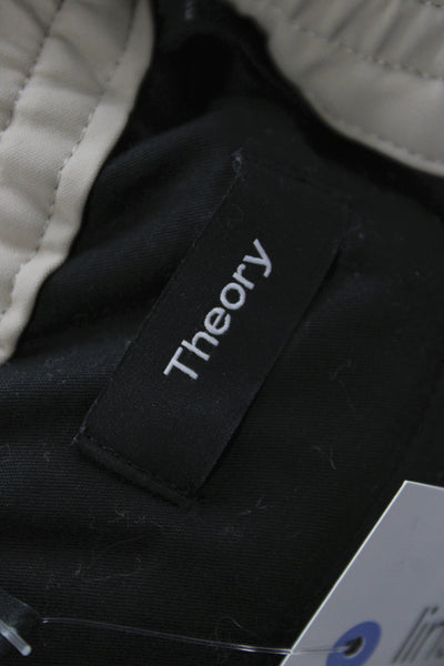 Theory Womens Jogger Pants Beige Zip Polyester Size XS