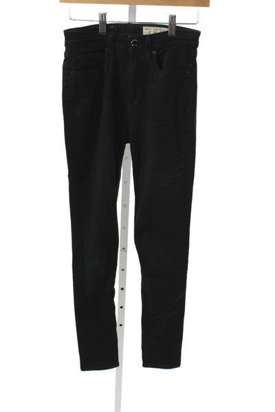 Rag & Bone Womens Skinny Black Cotton Jeans Size 25