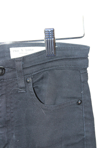Rag & Bone Womens Skinny Black Cotton Jeans Size 25