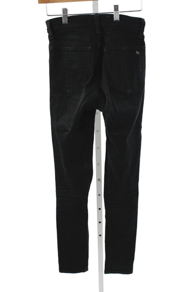 Rag & Bone Womens Skinny Black Cotton Jeans Size 25
