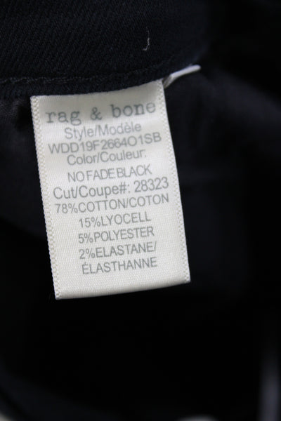 Rag & Bone Womens Skinny Black Cotton Jeans Size 25